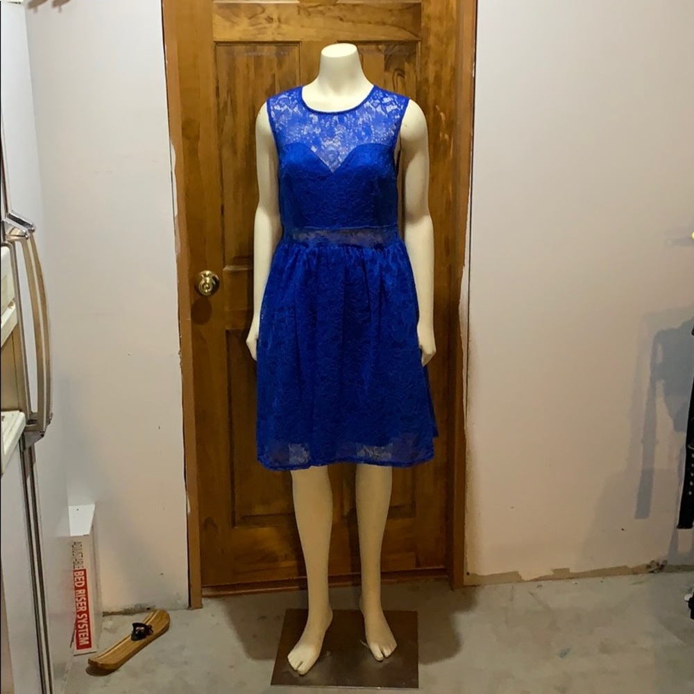 Blue lace dress
